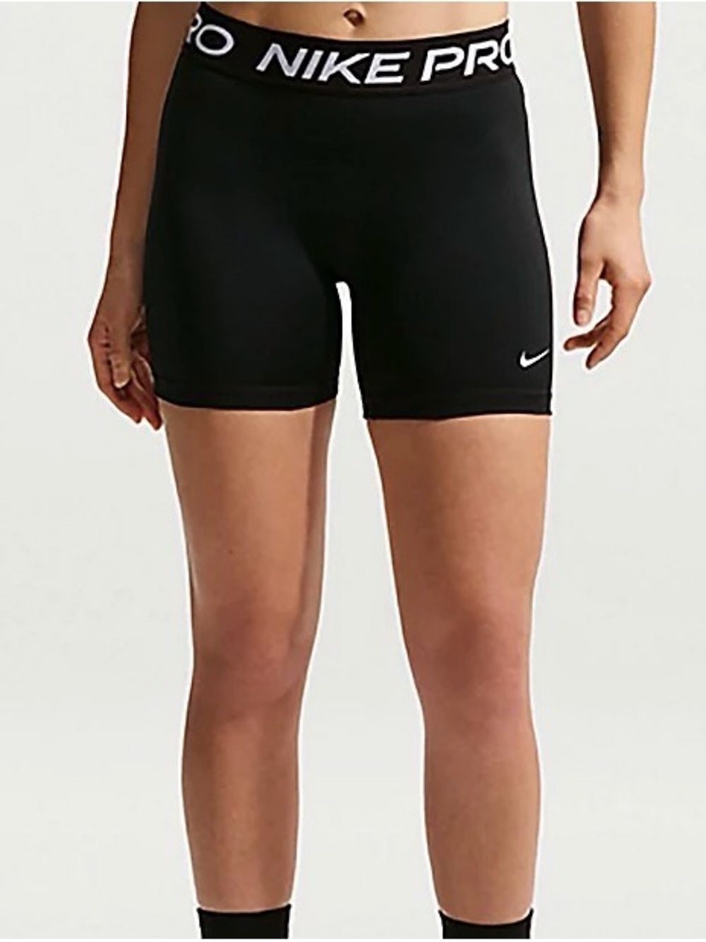 Nike Black Logo Waistband Bike Shorts